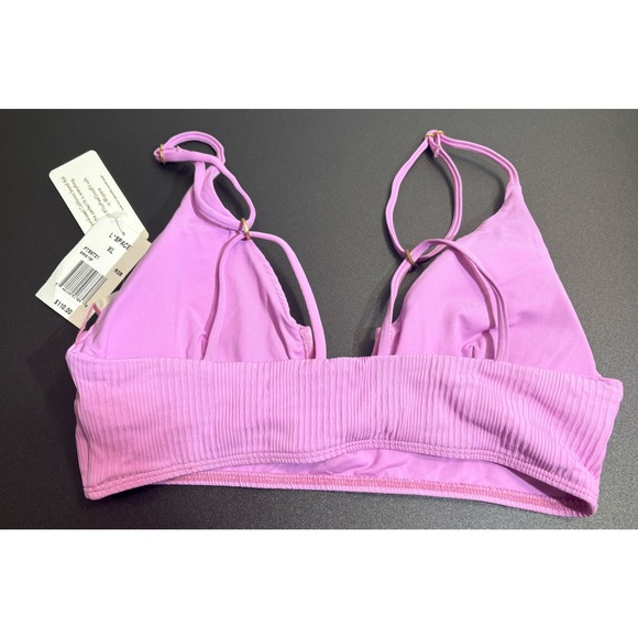 L* Space NWT Purple Siren V Wire Swimsuit Bikini Top Size XLarge MSRP $110 - Picture 2 of 2